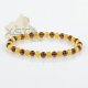 Round amber beads bracelet